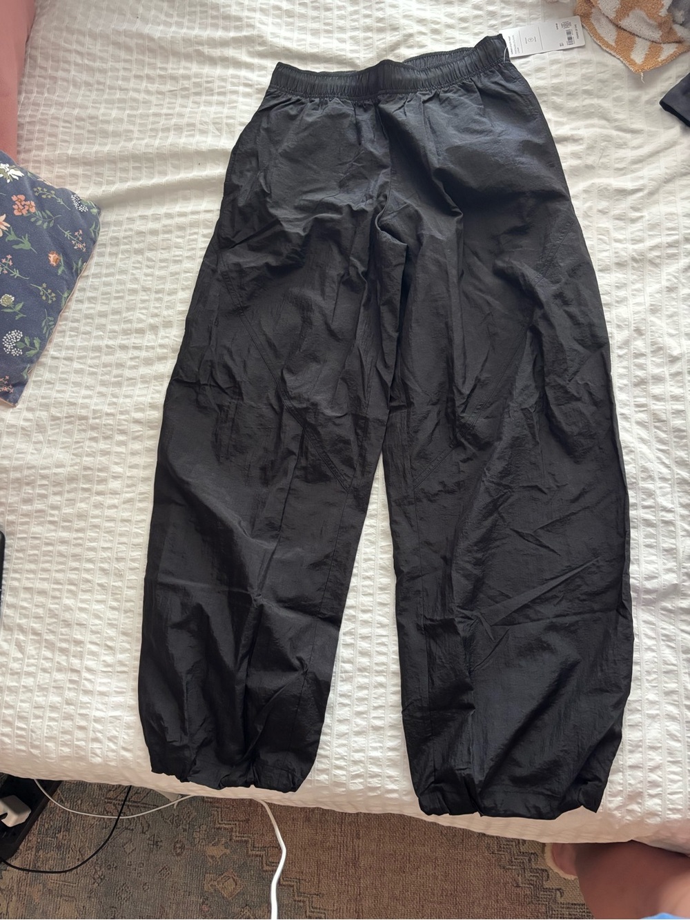 Athleta Black Elastic-Waist Track Pants